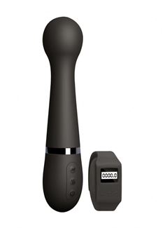 Черный вибромассажер Kegel Wand - 18,5 см.