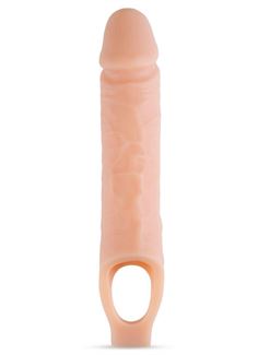 Телесный реалистичный фаллоудлинитель 10" Silicone Cock Sheath Penis Extender (25,4 см)