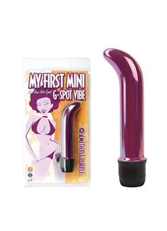Пурпурный мини-вибратор для точки G My First Mini G-Spot Vibe - 14 см.