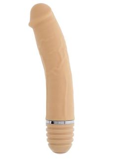 Телесный силиконовый вибратор-реалистик PURRFECT SILICONE VIBRATOR 6" FLESH (15 см)