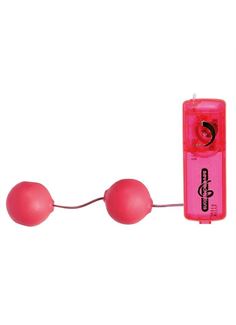 Розовые вагинальные шарики с вибрацией JELLY PINK