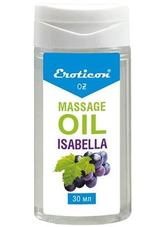 Массажное масло Isabella с ароматом винограда Изабелла (30 мл)