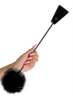 Черный стек Feather Crop с пуховкой на конце (53,3 см)