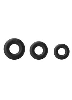 Набор черных колец из мягкого силикона Super Soft Power Rings
