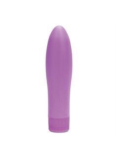 Фиолетовый вибратор SWEET PUSSY IN SILICONE - 13,5 см.