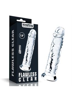 Прозрачный фаллоимитатор на присоске Flawless Clear Dildo (18 см)
