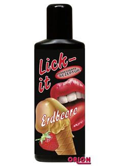 Съедобная смазка Lick It со вкусом земляники - 50 мл.