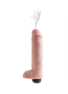 Фаллоимитатор King Cock 10 Squirting Cock с эффектом эякуляции (25,4 см)