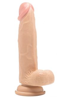 Телесный фаллоимитатор Realistic Cock 8" With Scrotum (20 см)