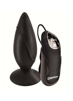 Анальная пробка с пультом управления вибрацией Elite Vibrating Plug (9 см)