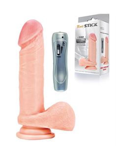 Вибратор-реалистик с 7 режимами вибрации Real Stick #102 VIBRO (17 см)