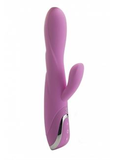 Розовый перезаряжаемый вибратор RechargeableTulip Pink - 21 см.