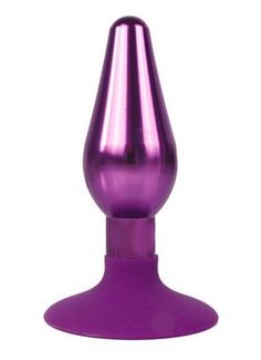 Фиолетовая конусовидная анальная пробка (10 см)