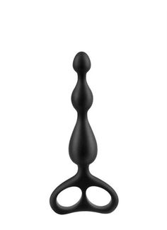 Чёрная анальная цепочка Sex Expert - 12,5 см.