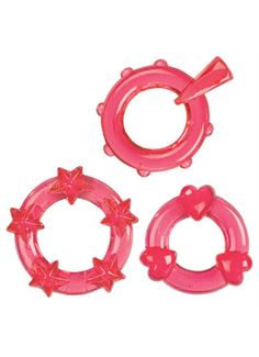 Набор из 3-х красных эрекционных колец MAGIC C-RINGS
