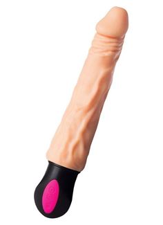 Телесный реалистичный вибратор Hot (24,5 см)