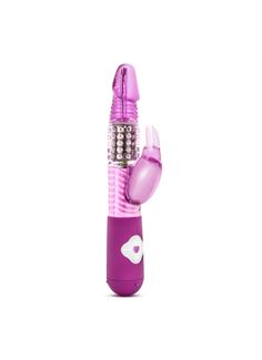 Розовый вибратор с клиторальной стимуляцией Luxe Rabbit (26 см)