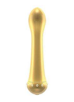 Вибратор с кристаллами The Diamond Gold - 16,5 см.