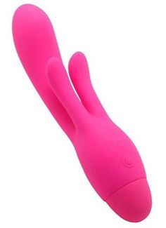 Розовый вибратор INDULGENCE Frolic Bunny (18,5 см)