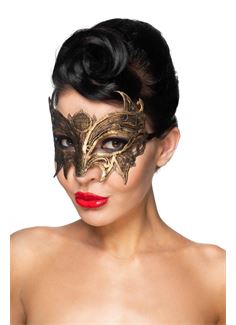 Золотистая карнавальная маска Андромеда