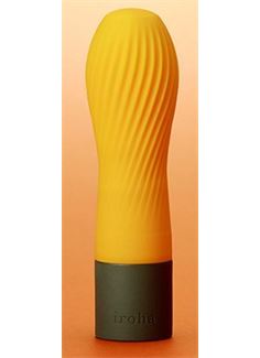 Оранжевый рифленый мини-вибратор IROHA ZEN YUZUCHA (12,7 см)