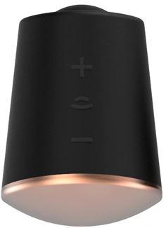 Черный клиторальный стимулятор Dazzling с вибрацией и ротацией - 6,7 см.