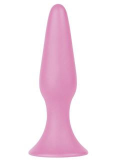 Розовая анальная пробка Silky Buttplug Big - 15,5 см.