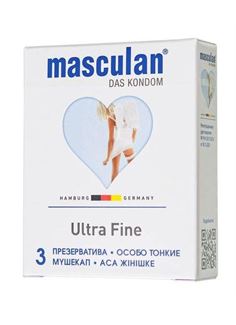 Ультратонкие презервативы Masculan Ultra 2 Fine с обильной смазкой (3 шт)