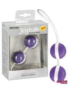 Фиолетово-белые вагинальные шарики Joyballs Bicolored