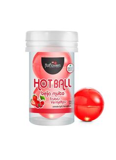 Лубрикант на масляной основе Hot Ball Beija Muito с ароматом ягод (2 шарика по 3 гр.)
