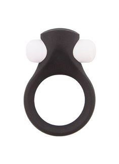 Чёрное эрекционное виброкольцо LIT-UP SILICONE STIMU RING 2 BLACK