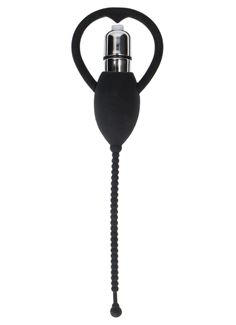 Черный уретральный вибростимулятор Urethral Sounding Vibrating Bullet Plug