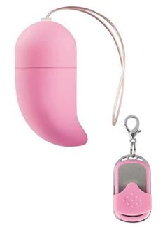 Розовое виброяйцо Vibrating G-spot Egg medium с пультом ДУ