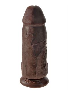 Коричневый фаллоимитатор на присоске 9" Chubby (22,9 см)