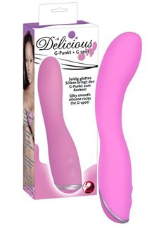 Розовый G-вибростимулятор Silicone Vibe - 20 см.