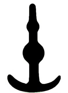 Чёрная анальная втулка SMILING SILICONE BUTT PLUG BLACK - 8,9 см.