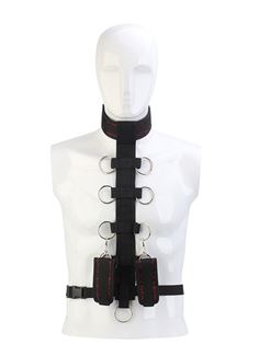 Черный шейный воротник и манжеты на запястья COLLAR BODY RESTRAINT