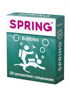 Презервативы SPRING BUBBLES с пупырышками (100 шт)