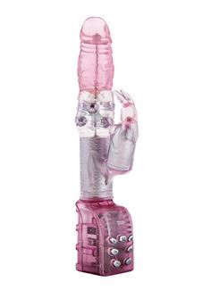 Розовый вибратор Jack The Rabbit Pearl Pink - 27 см.