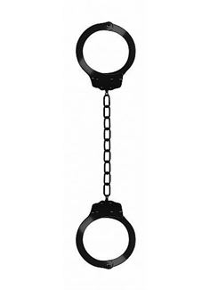 Металлические черные оковы Pleasure Legcuffs