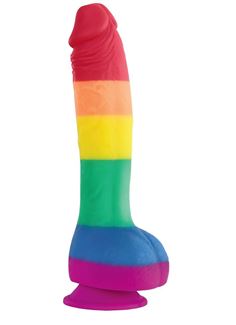 Радужный фаллоимитатор Pride Edition 8 Dildo - 25,4 см.