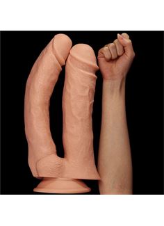 Телесный двойной фаллоимитатор 12" Mega Double Dildo (33 см)