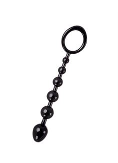 Анальная цепочка черного цвета Anal Beads S-Size (19,8 см)