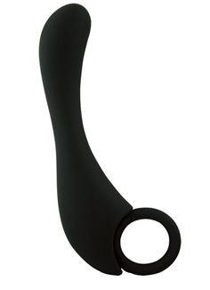 Чёрный стимулятор простаты Prostate Stimulator Lover - 13 см.