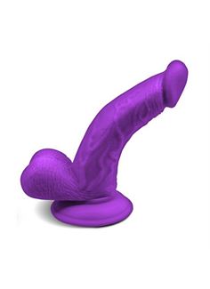 Фиолетовый фаллоимитатор на присоске Magic Stick - 17,8 см.