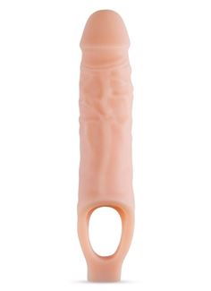 Телесный реалистичный фаллоудлинитель 9" Silicone Cock Sheath Penis Extender (22,86 см)