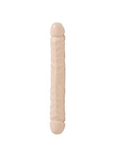 Двухголовый фаллоимитатор телесного цвета Jr. Veined Double Header 12" Bender (29,5 см)