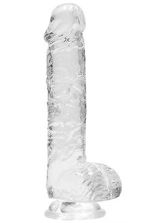 Прозрачный фаллоимитатор Realrock 6" Crystal Clear Dildo (17 см)