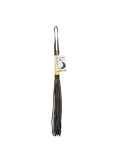 Черная плеть с желтой рукоятью Boundless Flogger (69,25 см)