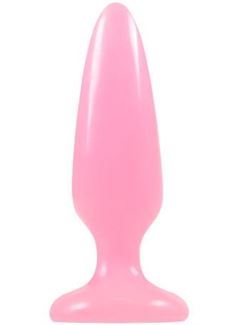 Светящаяся в темноте розовая анальная пробка Firefly Pleasure Plug Small (10,1 см)